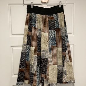 Printed design midi skirt